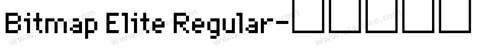 Bitmap Elite Regular字体转换